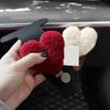 Yousheng Автомобильный крючок Декор в виде сердца Искусственная кожа Сверхпрочный Автомобильный крючок Подвешивание Сумки Ключи Одежда Мелочи Автомобильный органайзер Держатель