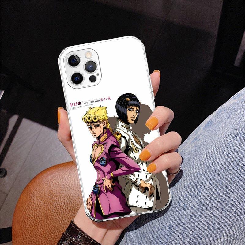Чехол для телефона JoJo's Bizarre Adventure Golden Wind Для iPhone 17 Air 16 Pro Max 16E 15 + 14 Plus 11 12 13 Mini 7 8 SE Подарок Print Co