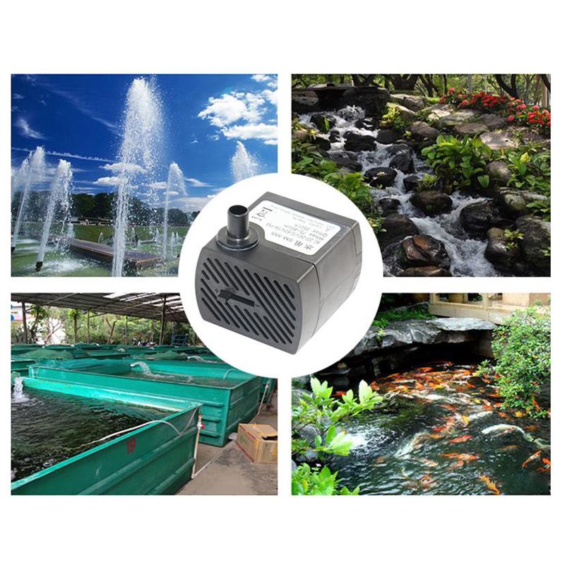 Электрический погружной водяной насос со светодиодной подсветкой для аквариумных фонтанов