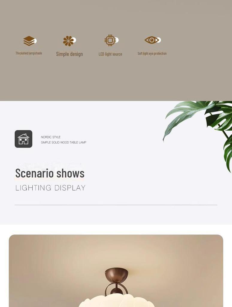 Винтажный кремовый французский потолочный светильник 2025 года – полная защита глаз для спальни и кабинета