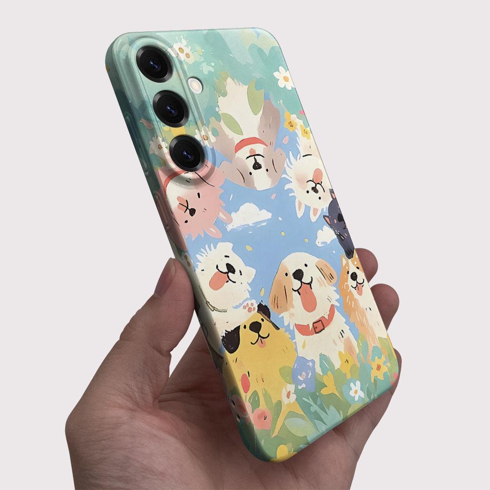 Cartoon Dog Pattern Glossy Film Hard PC Phone Case for Xiaomi Redmi Note 15 13 12S 12 11S 11 10 9 Pro Plus Max 4G 5G