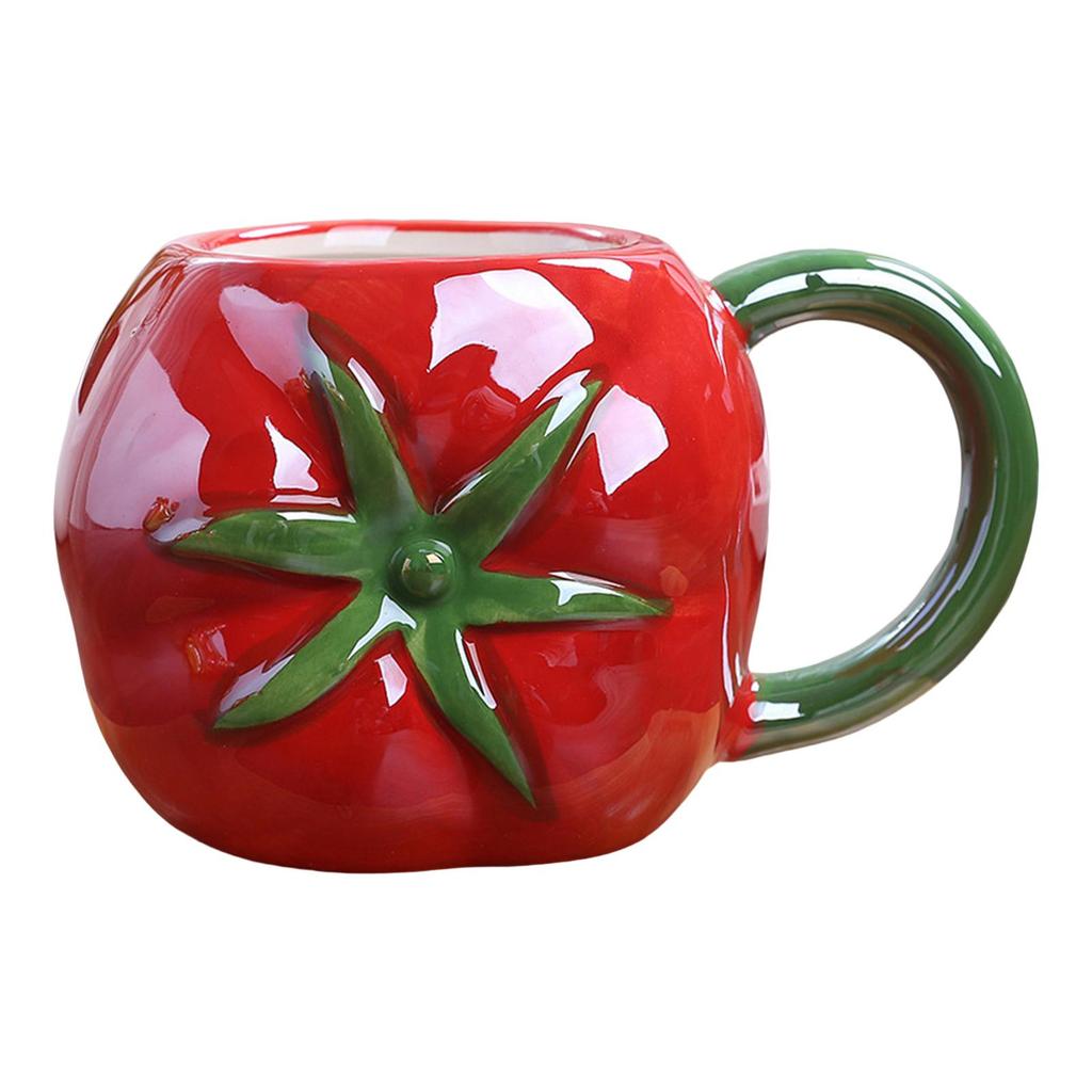 Cute Ceramic Morning Cup with Handle Container Milk Cups Porcelain Water Reusable for Home