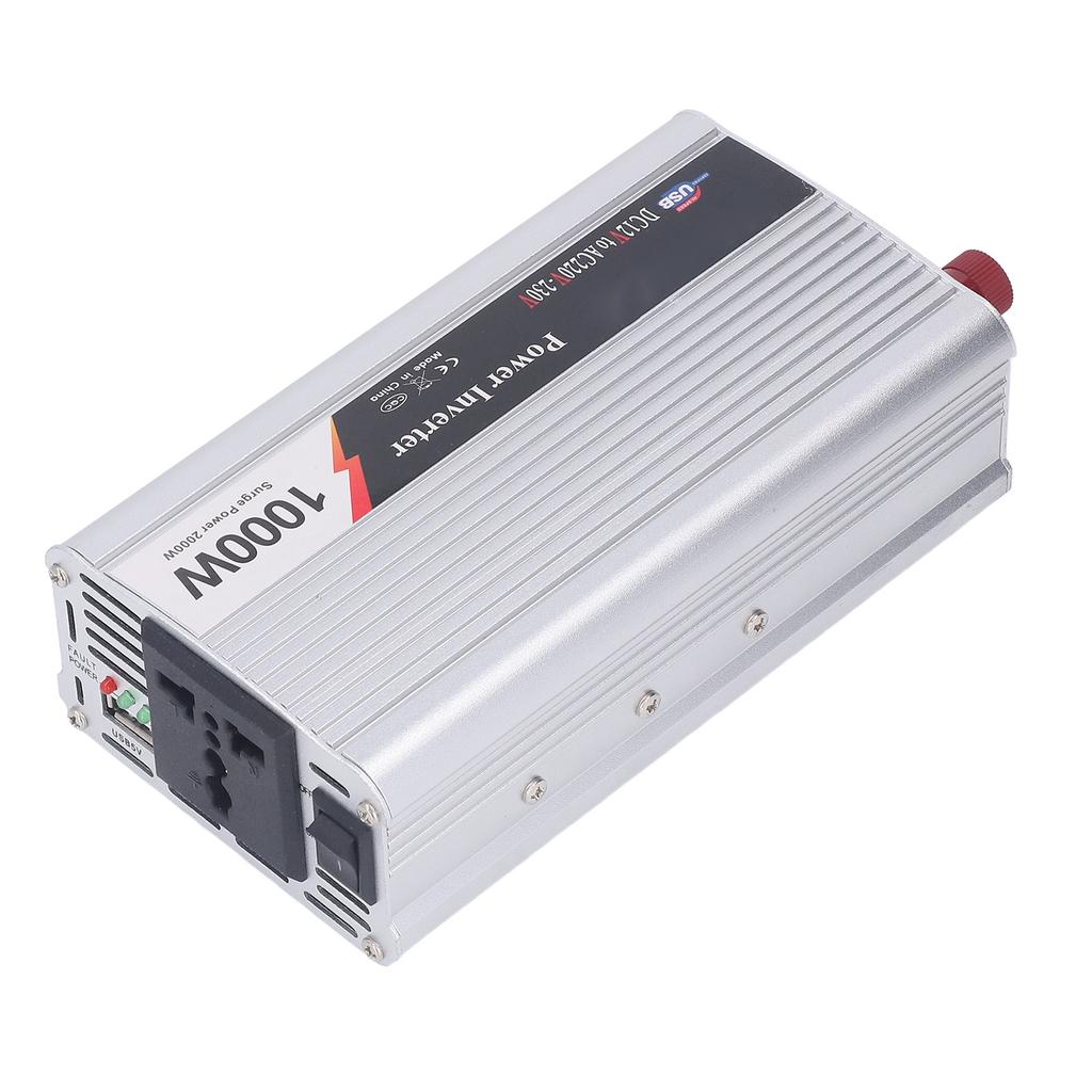 Автомобильный инвертор питания 1000 Вт USB-интерфейс тихий вентилятор охлаждения Автомобильный инвертор DC12V в AC220?230