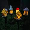 Светодиодный солнечный газонный светильник Multi Craft Miniature Fairy House, работающий на солнечной энергии, уличный декор, светодиодный садовый светильник из смолы для коттеджа, рождественская лампа