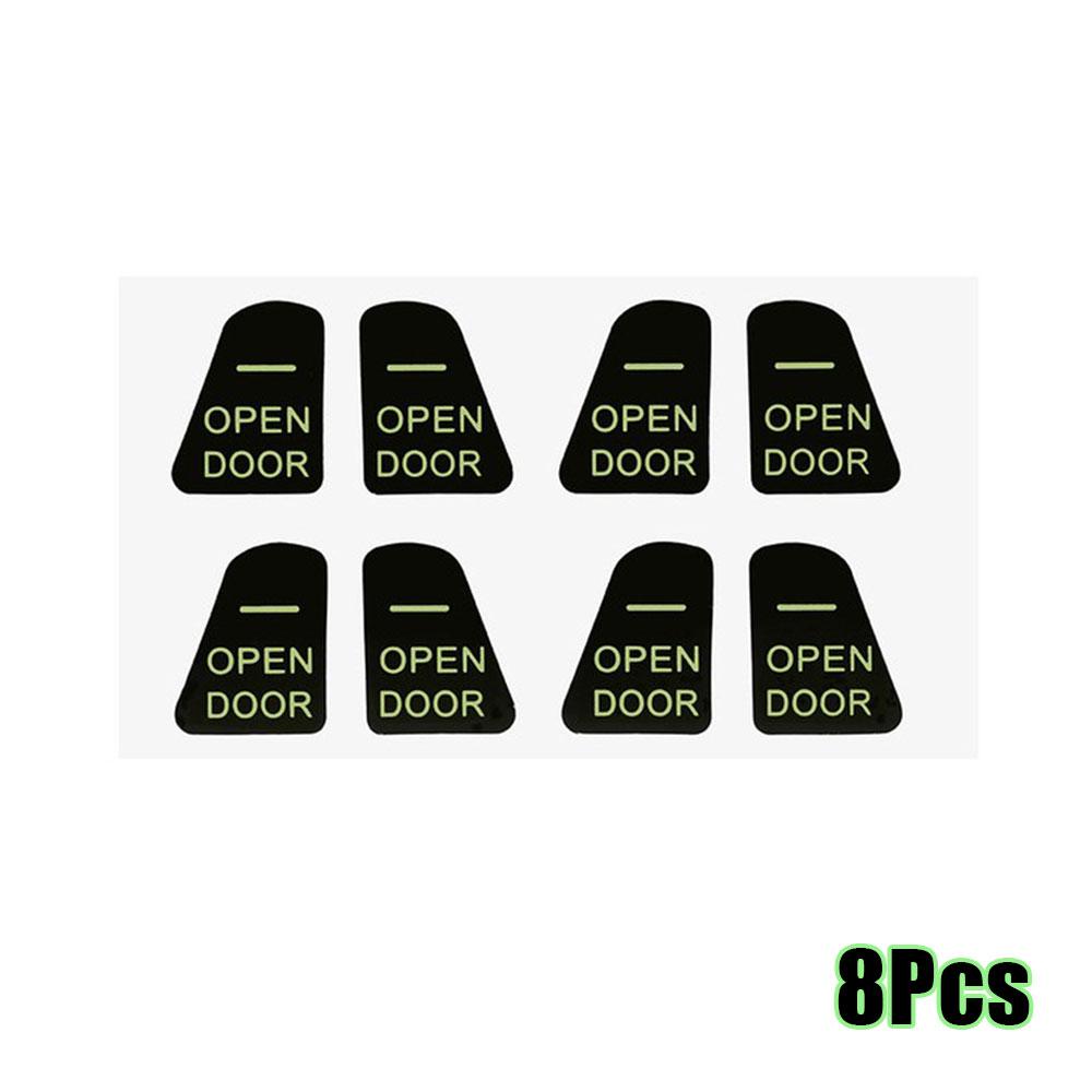 8 шт. наклеек на кнопку открытия двери автомобиля, светящаяся наклейка на дверь, напоминание, подлокотник, кнопка подъема окна, переключатель для Tesla Model 3 Y