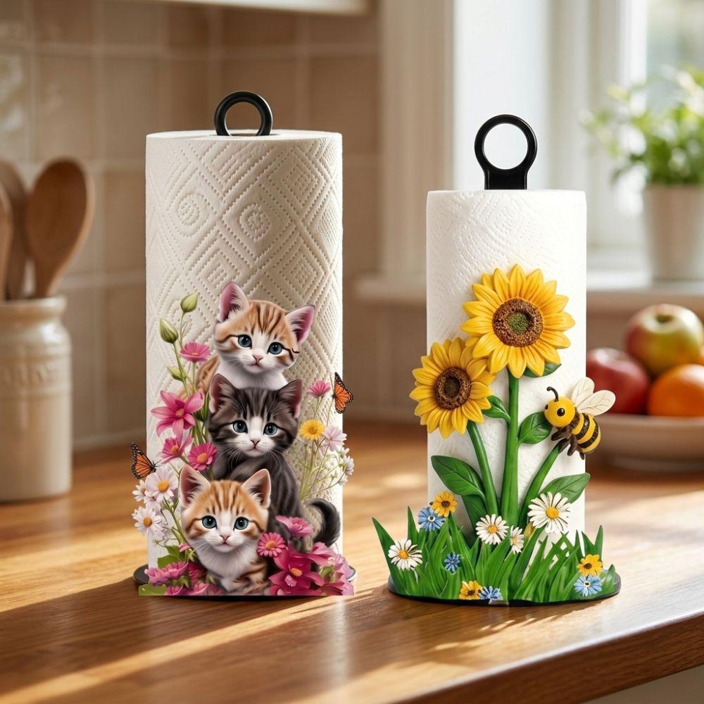 Cook Character Vertical Roll Paper Holder 2D Flat Tissue Holder Unique Paper Rack Apartment