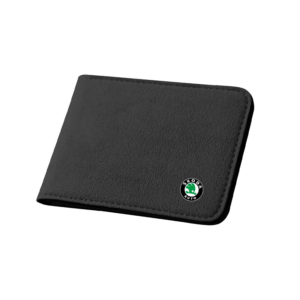 TTJJ2 Leather Car Styling Driver License Credit Card Holder Storage Case Wallet For Skoda Rapid Superb Octavia Fabia Octavia Yeti VRS