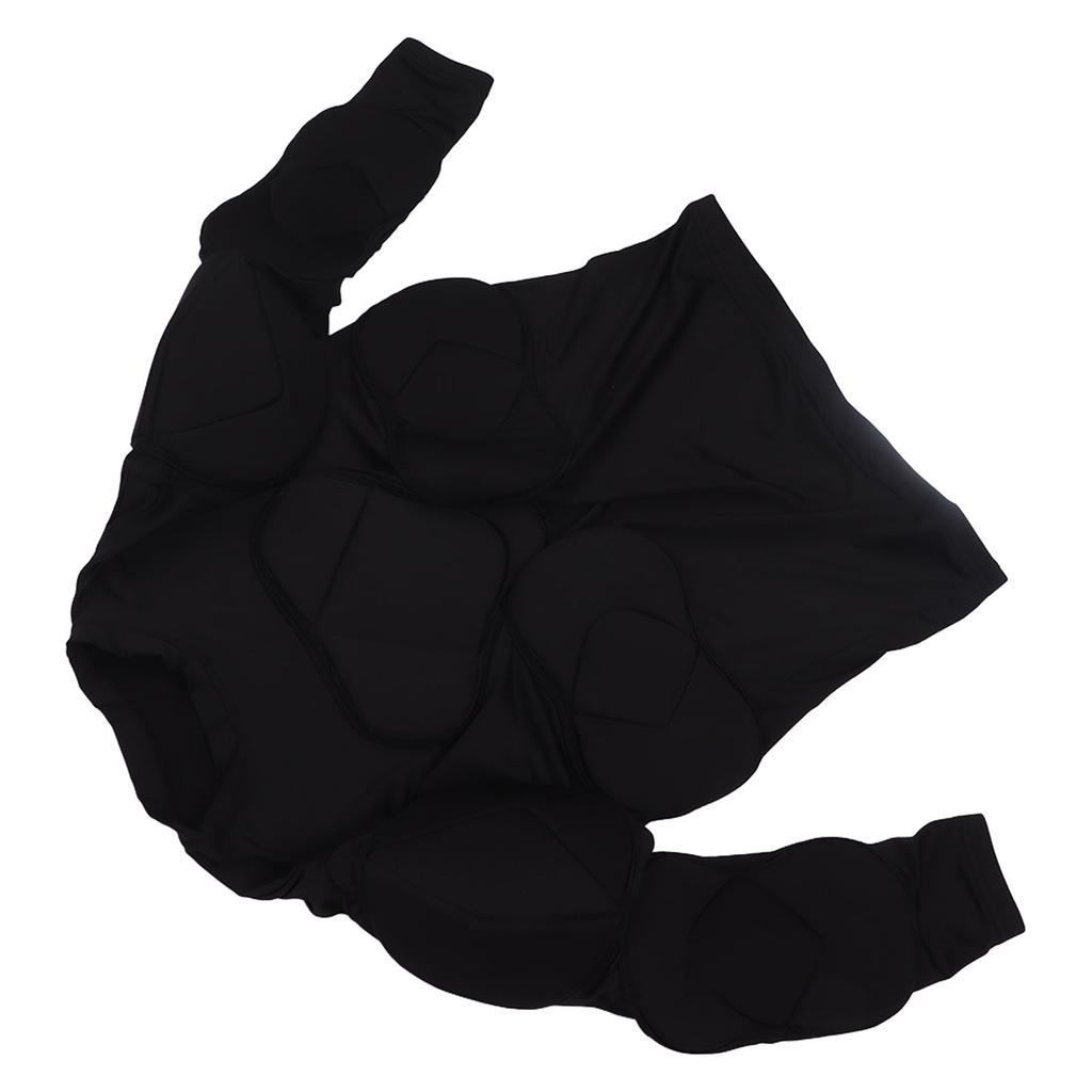 Футболка с длинным рукавом с подкладкой, защита локтя и селезенки, дышащая футбольная футболка с подкладкой на груди, размер L