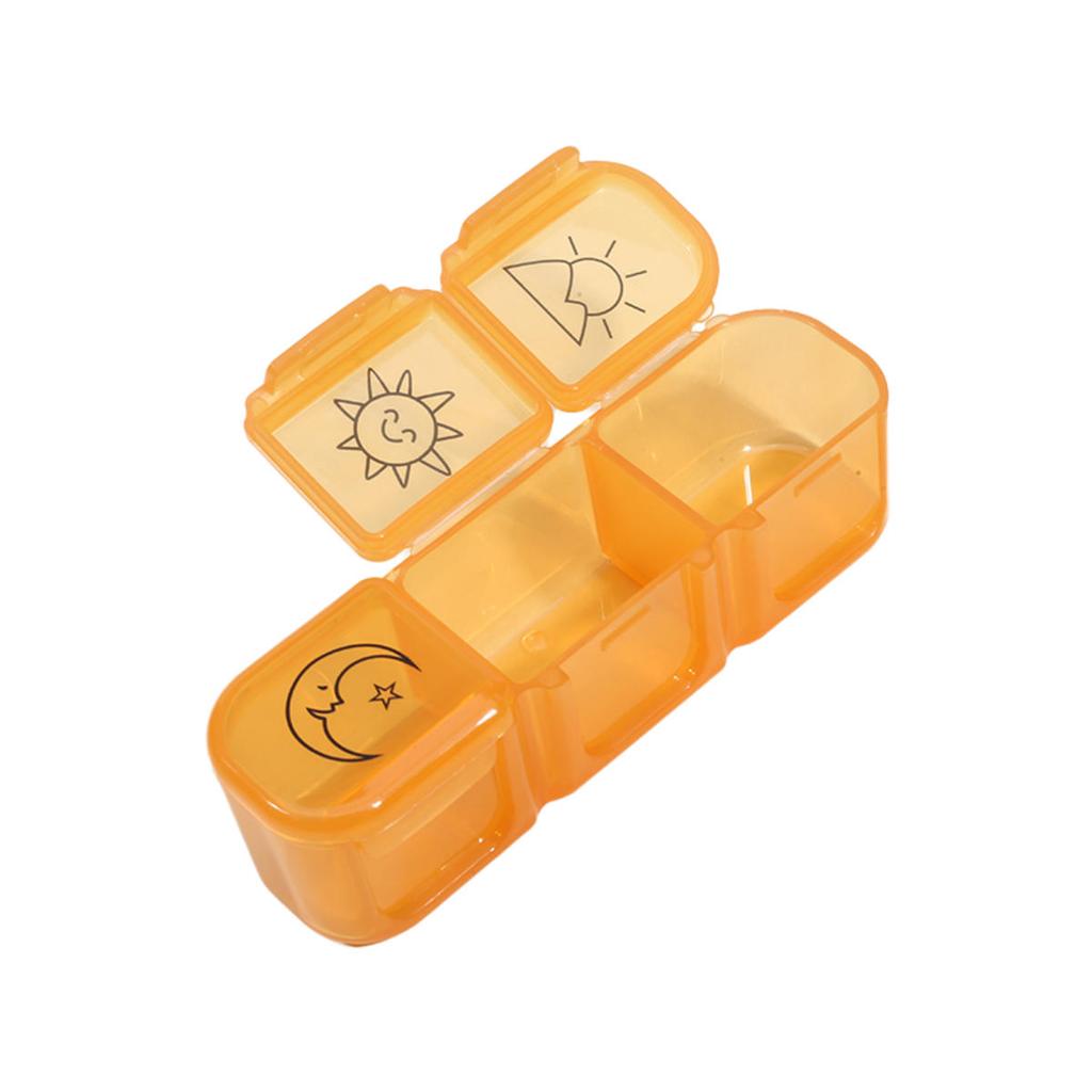 Портативный органайзер для путешествий с тремя сетками, утренний и ночной держатель для рыбьего жира, контейнер для хранения, разноцветный раздельный контейнер