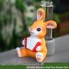 High-End Glass Rabbit Vase with Dried Flowers for Home or Office Decor