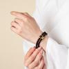 “2025 New Style Indian Small Leaf Rosewood & Sandalwood 108 Bead Prayer Bracelet for Men & Women”