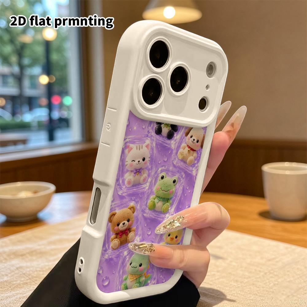 Чехол для телефона: 2D плоский, подходит для защитного чехла iPhone 18, 17, 16, 15, 14, 13, 12Pro, плюшевые зверушки, идеальный подарок на Рождество и Хэллоуин