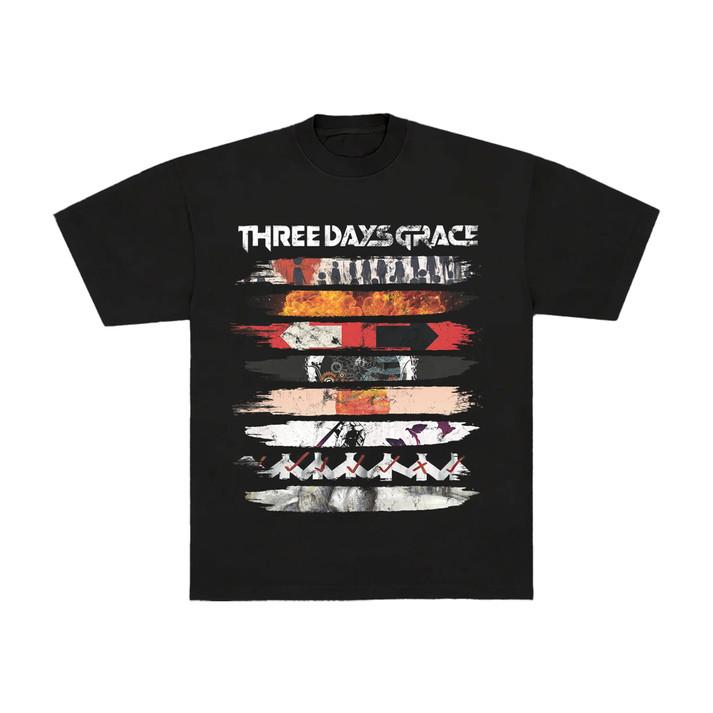 NewThree Days Grace 2026 Album Stripe Tour Tshirt S5XL Unisex T-Shirt