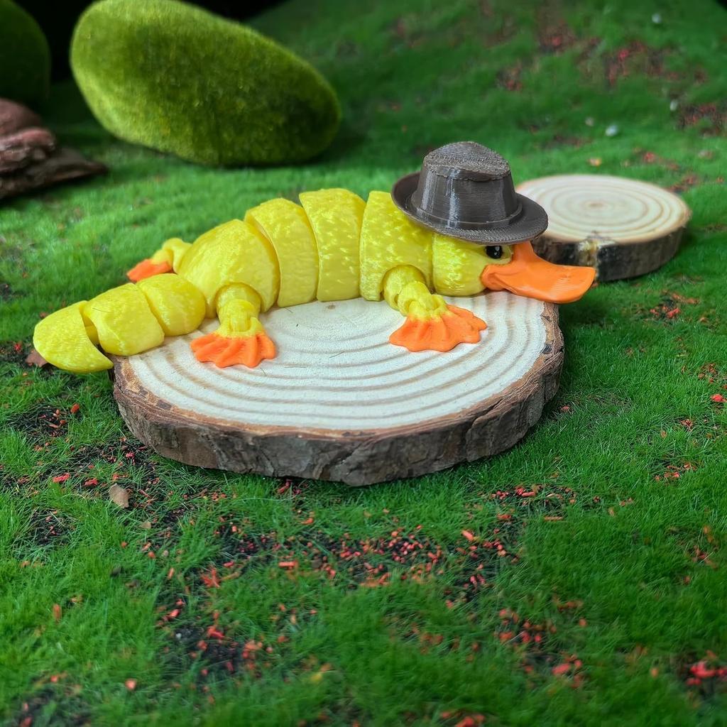 1PC Movable Joint Platypus Model, 3D Printed Plastic Platypus Model, Movable Platypus Statue, Coffee Table Decoration, Home Bookshelf Decoration