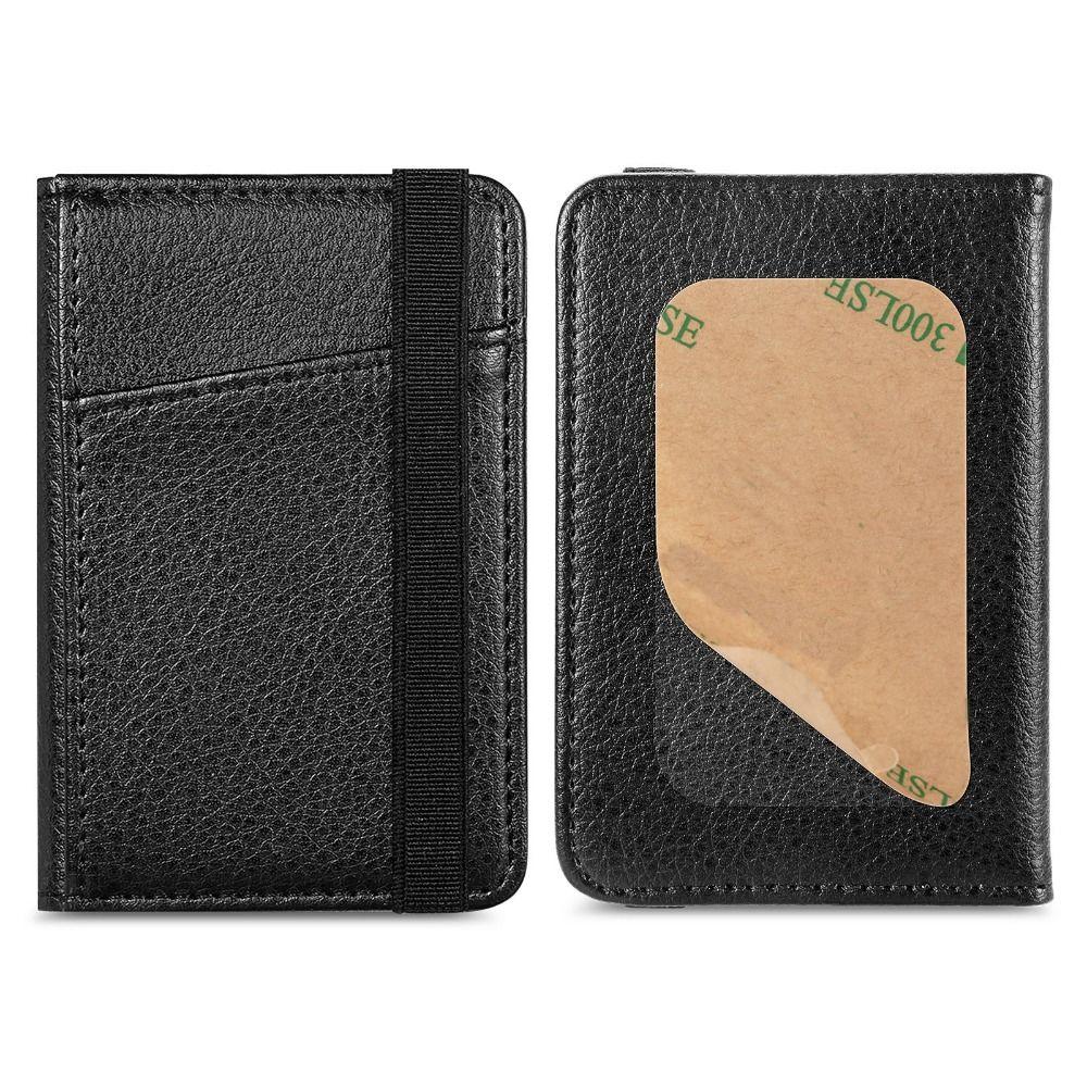 Leather Protective Sleeve Bracket Adhesive Back Sticker Phone Card Slot Mobile Phone Card Bag