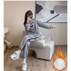 Fashion Sportswear Suit for Women In Autumn and Winter New Fashion Fashionable Plush Thickened Sweatshirt Trousers Two-piece Set
