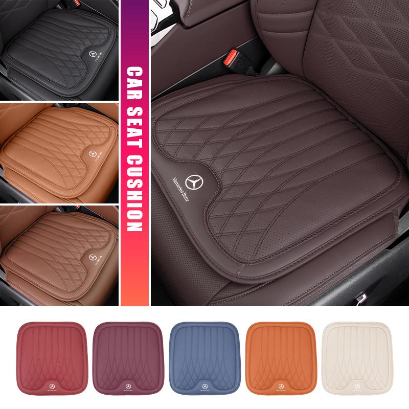 NGFO1 Car Seat Cover Leather Cushion Pad Anti Slip Logo Accessories For Mercedes Benz W211 W124 W176 W177 C180 C200 C260 C300 GLC CLE
