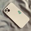 Милый чехол для телефона с мультяшными динозаврами для iPhone 16 15 14 11 12 13 Pro Max Mini 16E 17 Pro. Минималистичный силиконовый чехол для влюбленных.