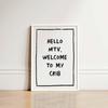 Modern Hi MTV, Welcome To My Crib Quotes Wall Art Prints Gaming Canvas Painting Poster Pictures For Living Room Home Decoration