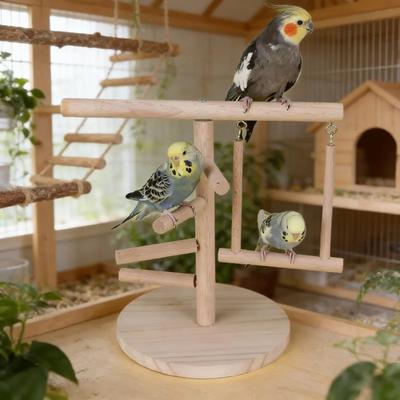 Игрушки для птиц Станция-жердочка для попугая Ветвь дерева Деревянная жердочка Игровая станция Гимнастический комплекс для кореллы Игровая площадка Для домашней птицы Ежедневные принадлежности для игр