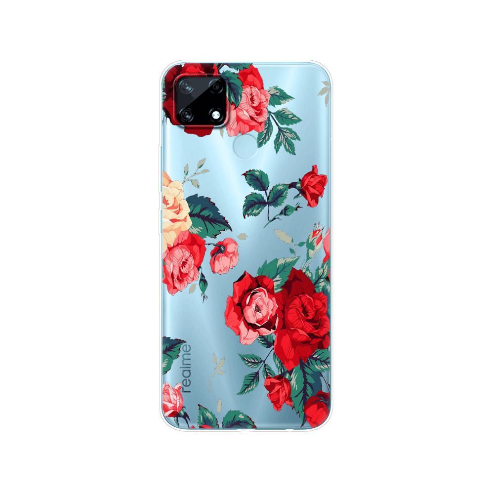 Для Realme C12 C25 C25S 7i Global Чехол Силиконовая задняя крышка для Realme Narzo 20 30A Чехол для телефона ТПУ Мягкий чехол-бампер Etui