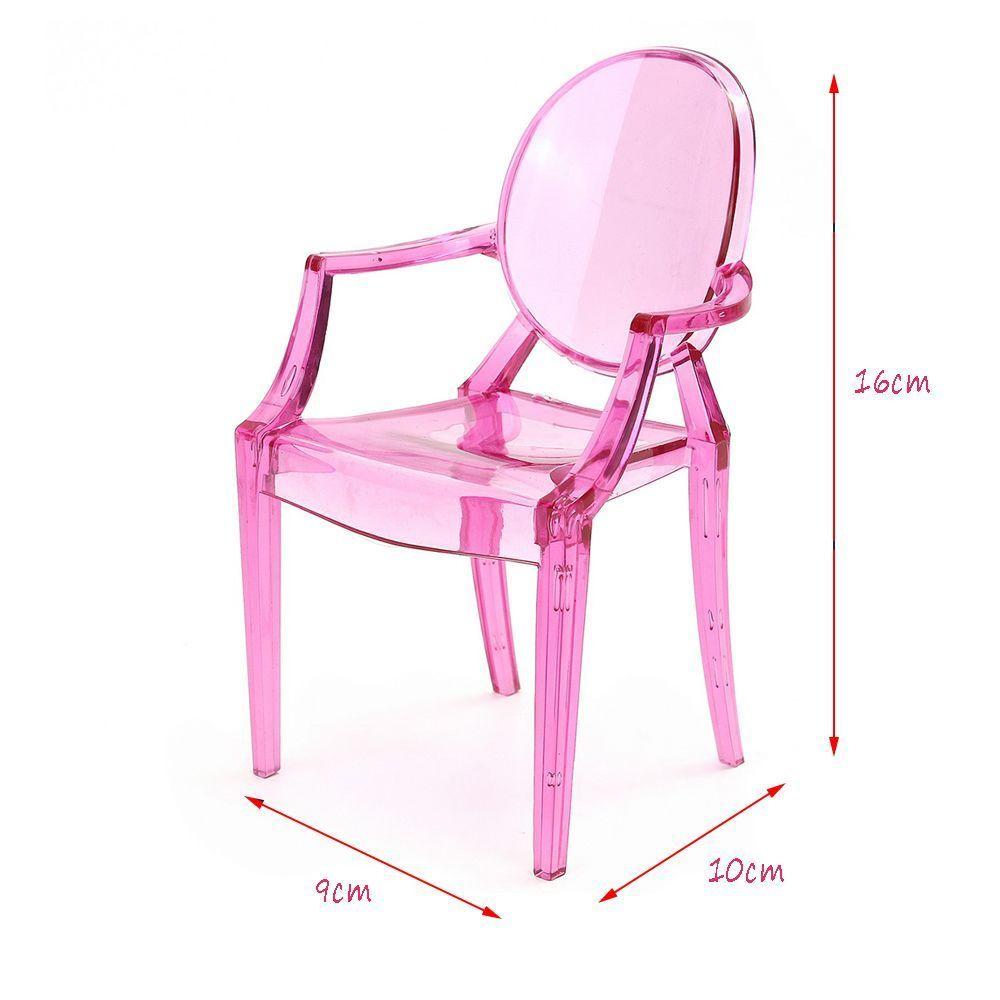 Toys Children Miniature House Decor Dollhouse Furniture 1/6 Doll Armchair Dinning Room Plastic