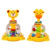 Kids Cartoon Giraffe Press Toy Rotating Jumping Ball Press Tiger Toy Toddlers Boys Girls Interactive Educational Animal Spinner Toy
