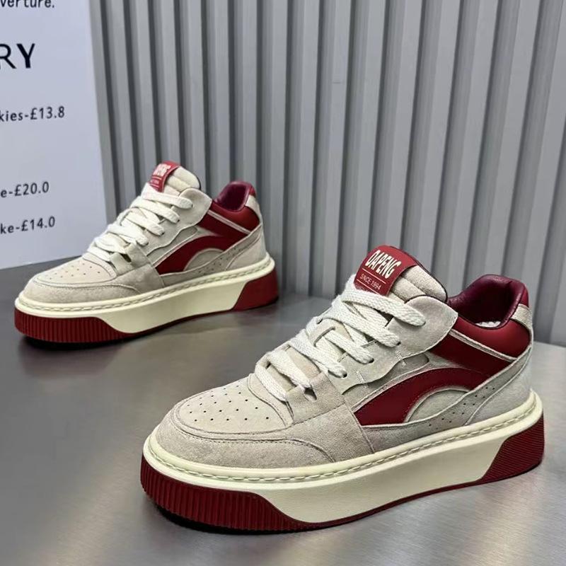 Winter new low-top thick baseplate shoes single cotton leather surface velvet casual shoes ok