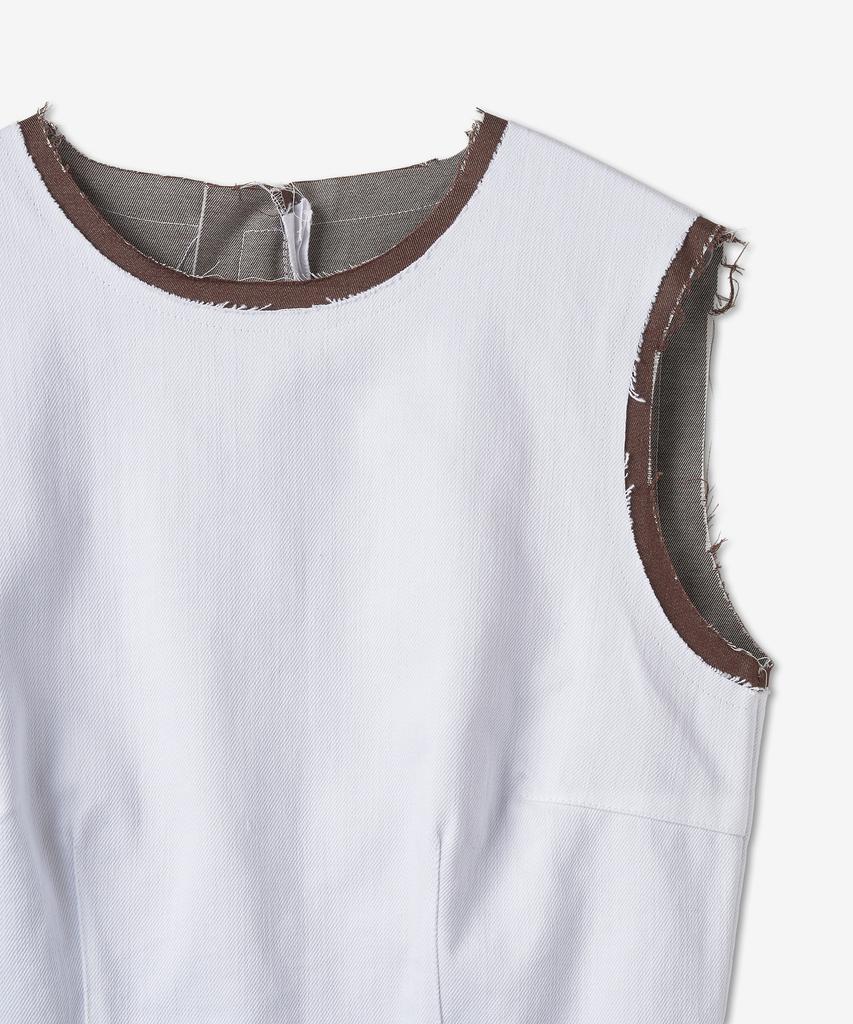 RAF SIMONS Back Button Fit Dress - White / 231W4640010