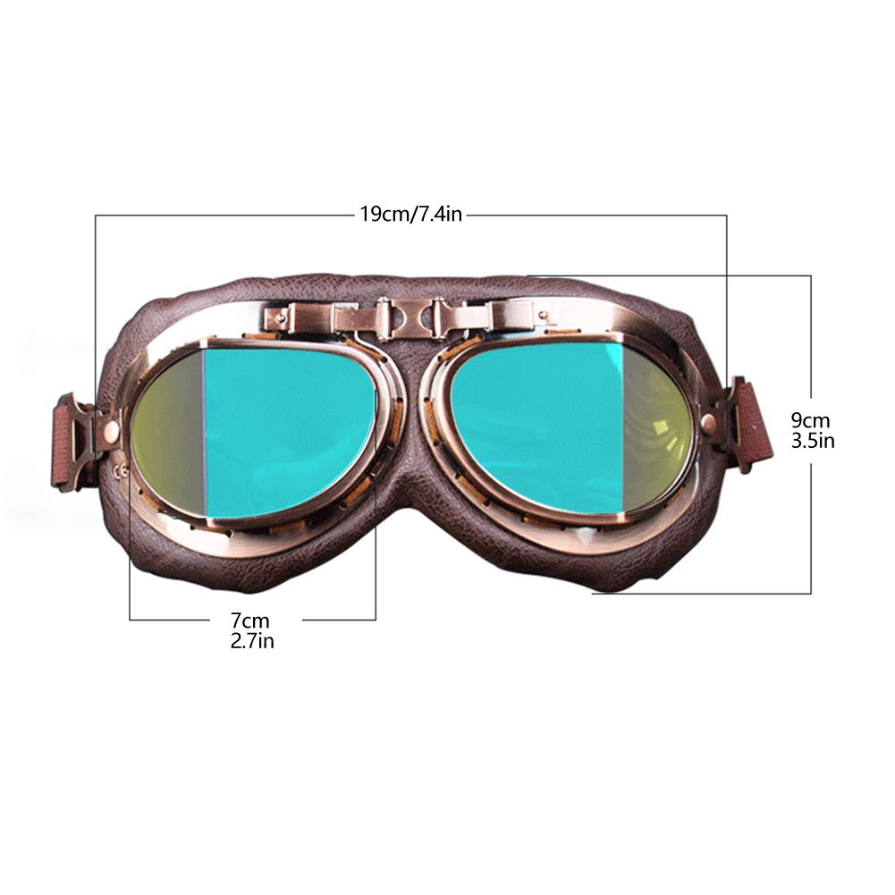 1Pc Retro Motorcycle Goggles Vintage Dustproof Protective Gears for Snowboard Cruiser Scooter Motorcycle Protective Gear Glasses