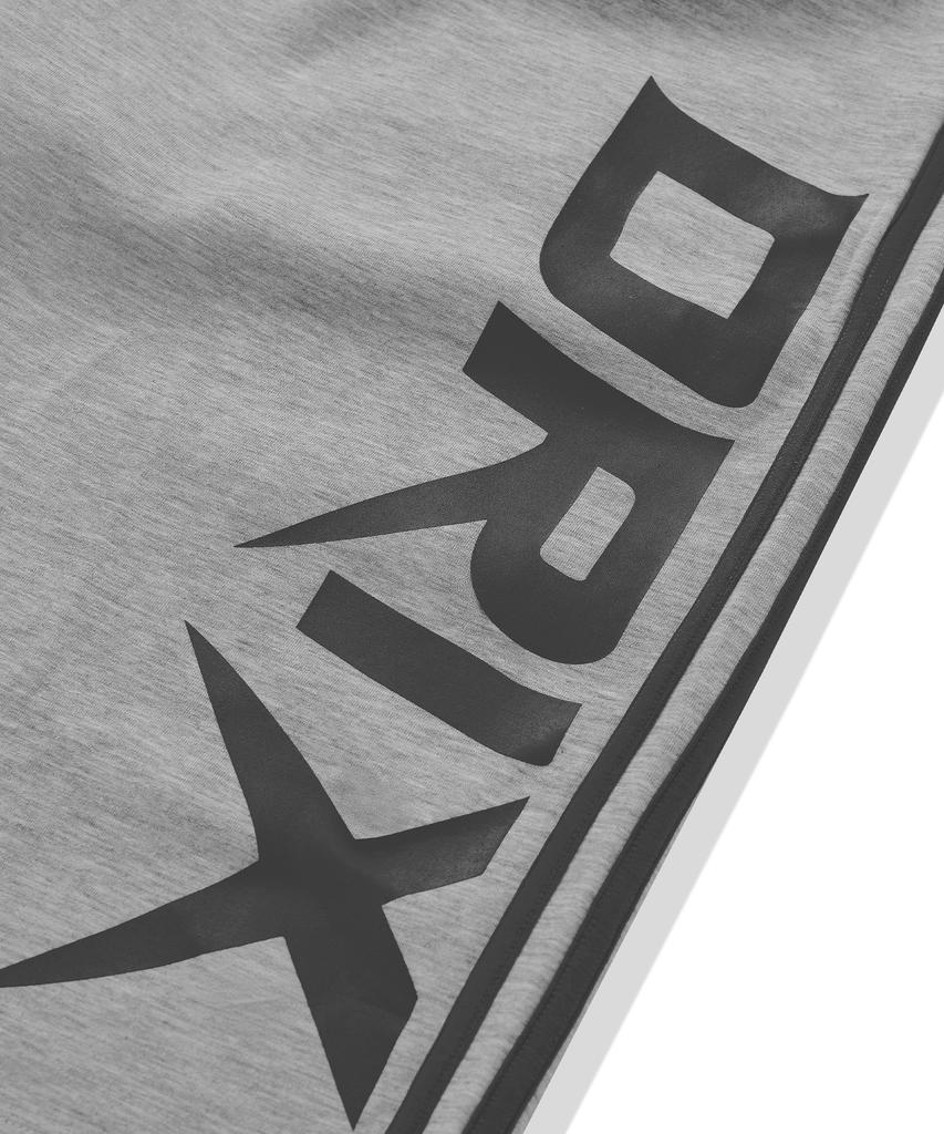 DRIX Track Line Graphic Bermuda Sweatpants_Melange Gray