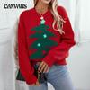 Plus Size Christmas Tree Women's Knit Sweater 2024 Autumn and Winter New Round Neck Pullover Christmas Day Sweater