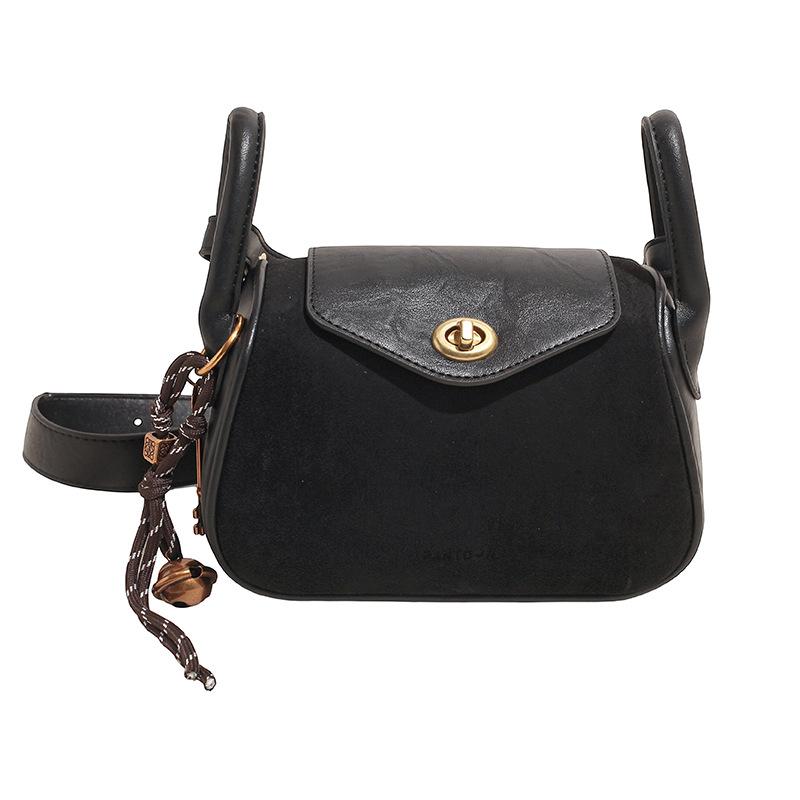 Замшевая сумка женская осень и зима 2025 новая повседневная сумка-мессенджер матовая ретро премиум портативная сумка-подушка