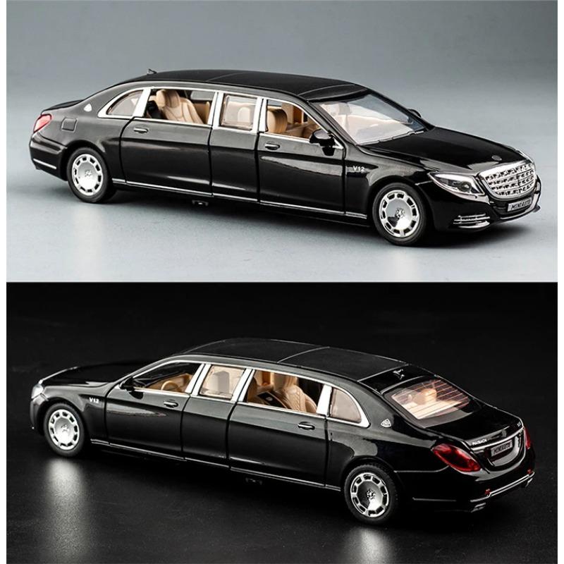 1/32 игрушечная машинка BENZ Maybach S650 расширенная версия металлическая игрушечная машинка из сплава литые игрушечные машинки модель автомобиля свет звук игрушки для детей