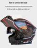 Cool Ride Treasure Bluetooth Full-Face Flip-Up Motorcycle Helmet with Dual Lens and FM Radio