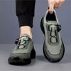 Новая спортивная обувь однотонная универсальная обувь на платформе для бега вращающаяся кнопка удобный спортивный стиль повседневная обувь