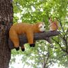 Simulated Sloth and Squirrel Tree Hanging Resin Miniature Figurine Sculpture  Table