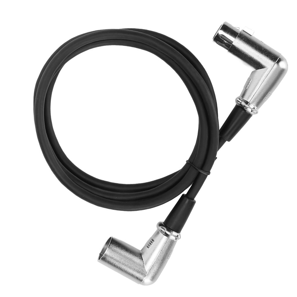 Кабель XLR папа-мама 3-контактный посеребренный угловой бесшумный без потерь XLR звуковой кабель для микрофона динамика 4,9 фута
