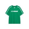 Li Ning Sports Lifestyle Series Letter Round Neck Pullover Short Sleeve T-Shirt Unisex T-Shirt Cool-Green AHST565-4