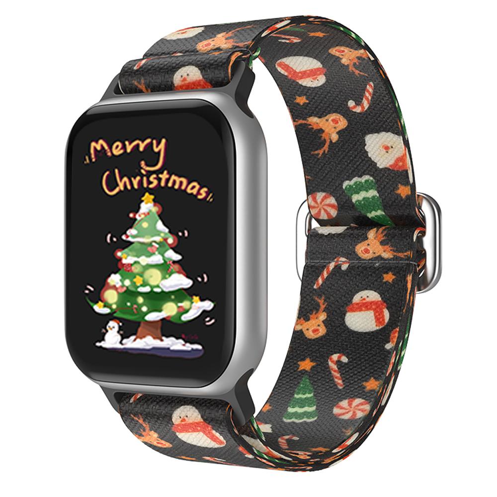 Рождественский ремешок для Apple Watch Band 46/42 мм 45/41 мм 44/40 мм 49 мм Эластичный нейлоновый браслет correa iWatch series 11/10/9/8/SE/Ultra