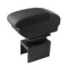 Sporacingrts Car Armrest with USB Car Storage Universal Black Stitching Armrest, Port, Box, Fit, Multi-functional,