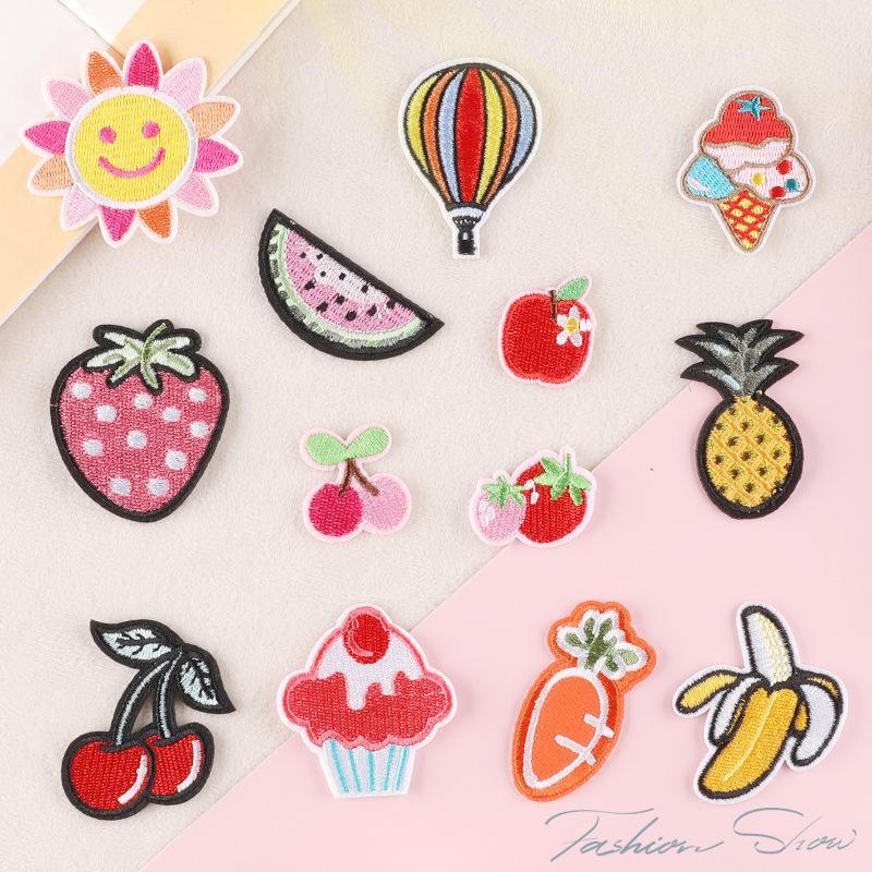 Embroidery Fruit Cake Flower Children's Clothing Accessories Accessories DIY Patch Pineapple Embroidery Cloth Sticker