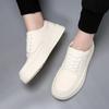 FashionSpring Men's Thick Sole Casual Shoes Fashion  Genuine Leather Sports Shoes Increase Breathable Comfort Shoes Trend Shoes