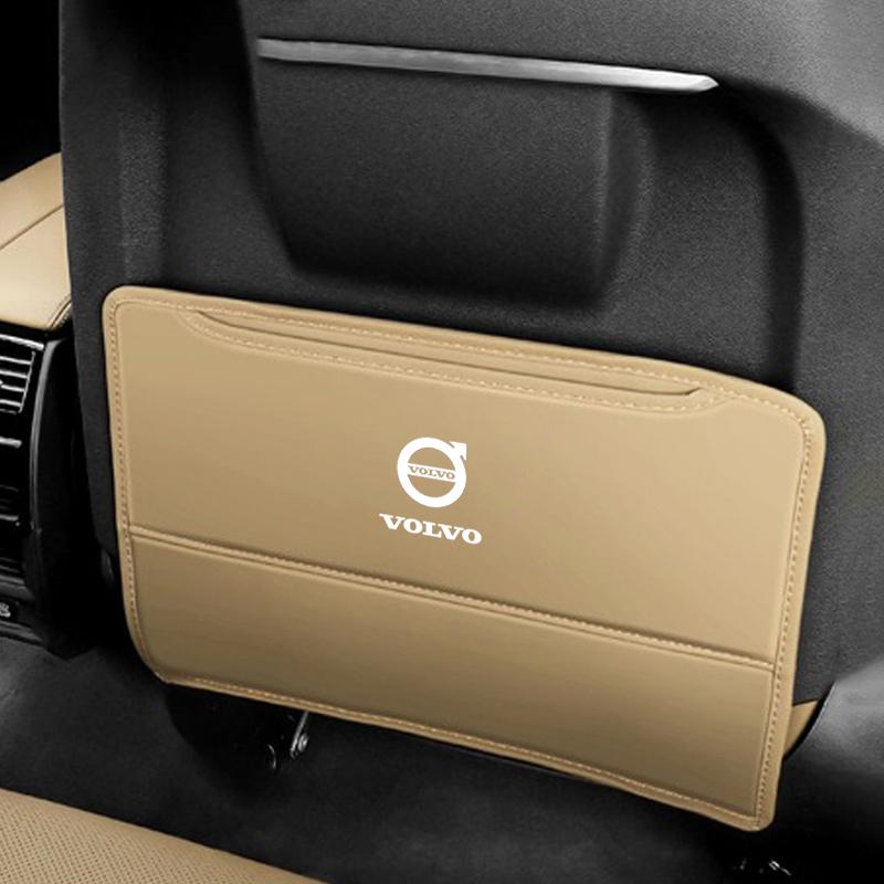 Для Volvo V60 V40 XC90 S60 XC60 V50 V70 S90 XC40 S80 V90 EX30 Защитный коврик от пинков на спинку сиденья автомобиля из ПУ-кожи, предотвращающий загрязнение
