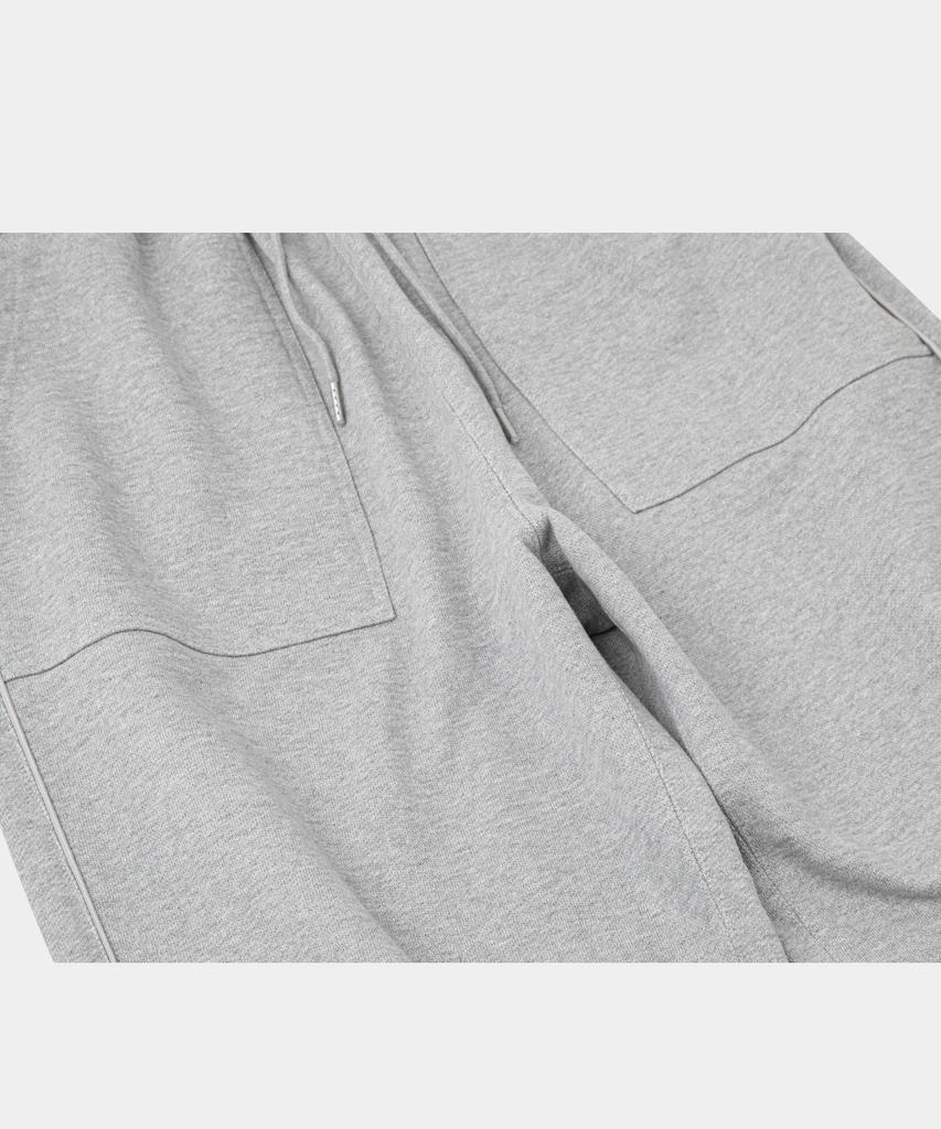 LETTERCOMO Heavy Cotton Piping Wide Sweatpants Gray
