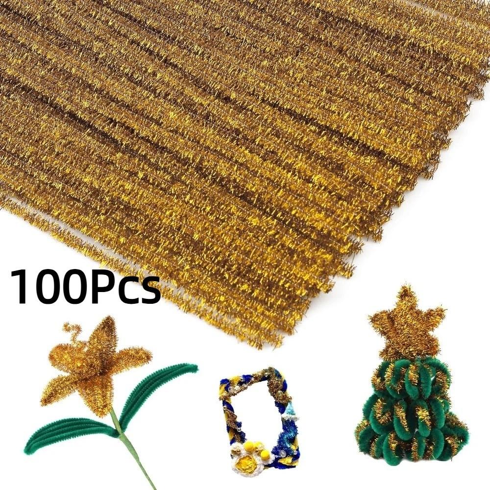 100Pcs Multicolored Craft Pipe Cleaners Fuzzy Sticks Pipe Cleaners Bulk Home Decorations