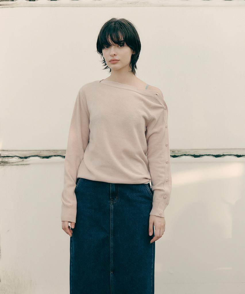 SSEMI Cashmere Button Knit(Pk)