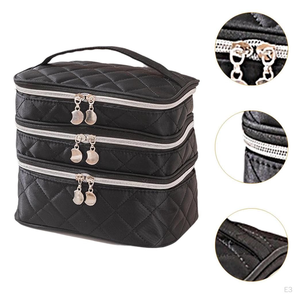 3-этажная косметичка для хранения многофункциональная туалетная женская косметика для статей