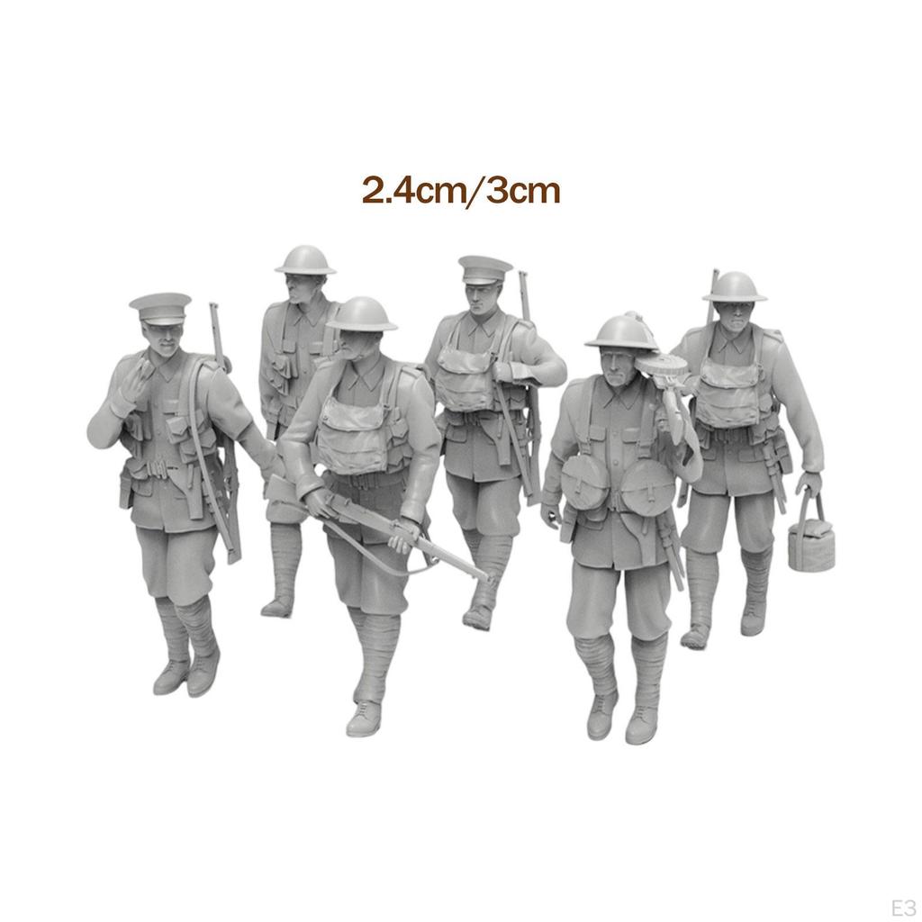 6 штук Британские фигурки Модели Миниатюрные фигурки Мужчины Игровой набор Игрушки DIY Раскрашивание для Игр Поделки