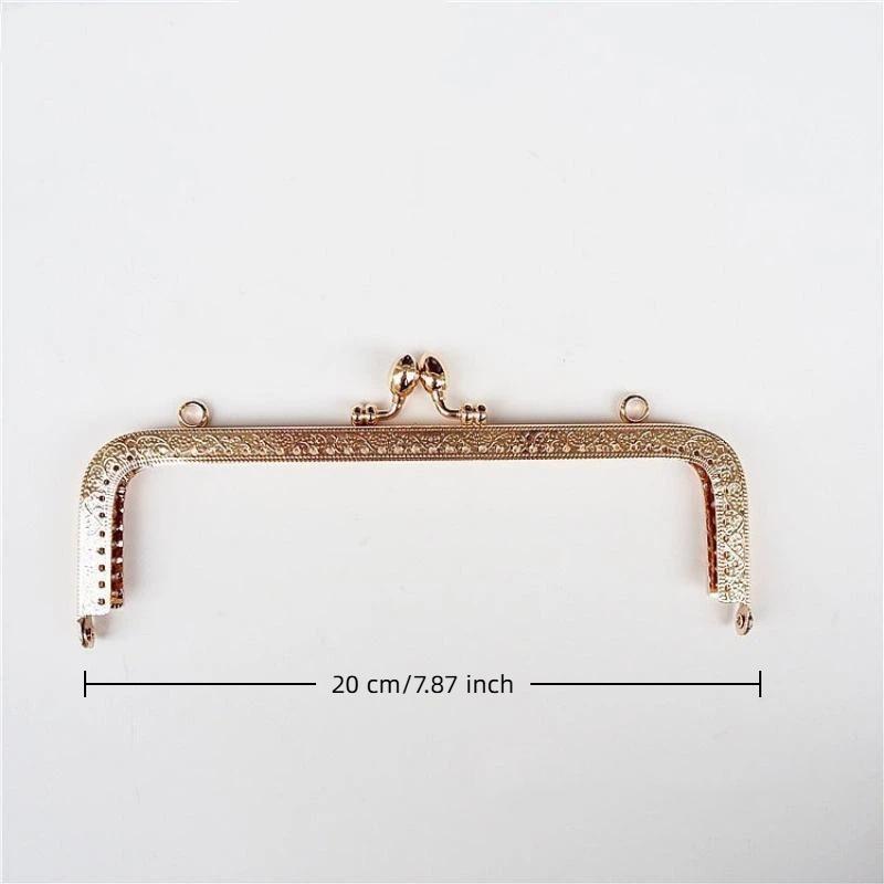 1Pcs 8.5-20Cm Metal Gold Embossed Bag Handle Purse Frame Kiss Clasp For Women'S Handbag Wallet Diy Handmade Bags Accessories